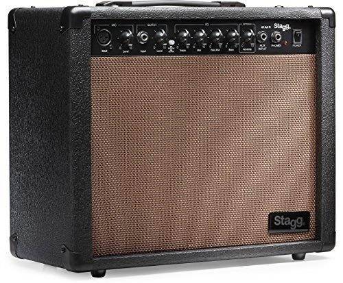 stagg 40 aa r usa 40 watt rms acoustic guitar amplifier with spring reverb