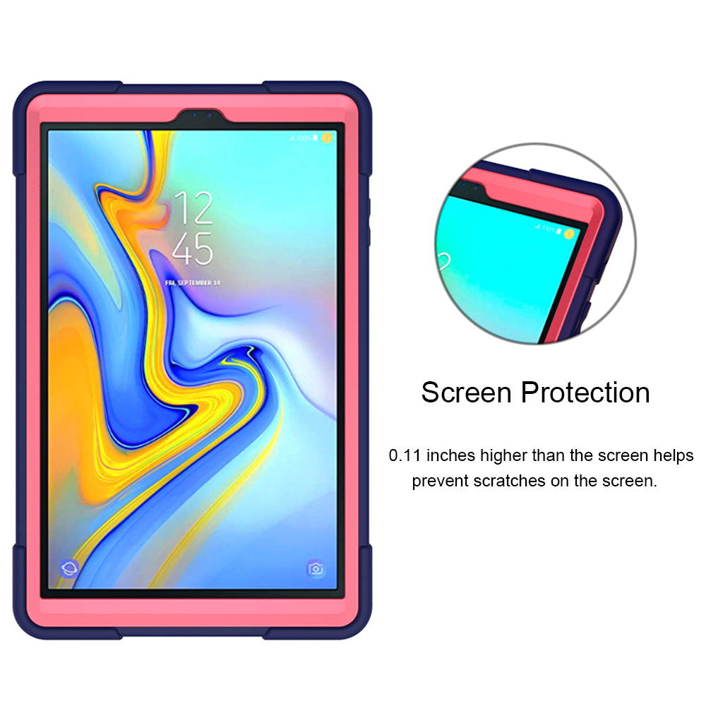 Galaxy Tab A 10.5 2018 Case,Mignova 3 Layer Heavy Duty Hybrid Shockproof Silicone+Hard PC Bumper Full-Body Protective Case Cover with Stand for Samsung Galaxy Tab A 10.5 SM-T590/T595