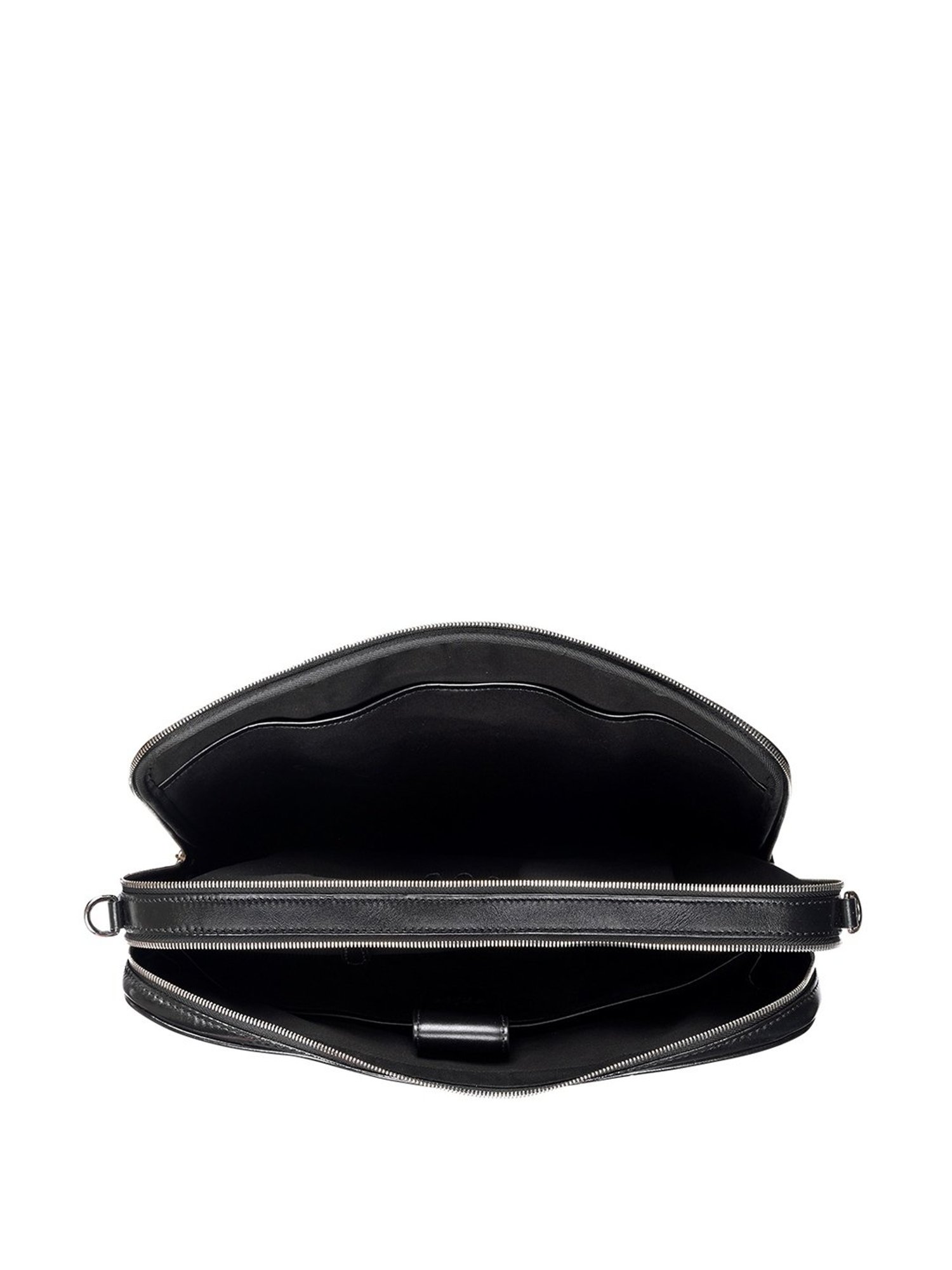 Eske Black Leather Large Messenger Bag