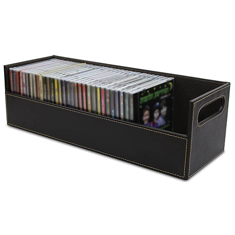 Storage Box with Powerful Magnetic Opening - Tray Holds 40 Cases for Media Shelf Storage and Organization