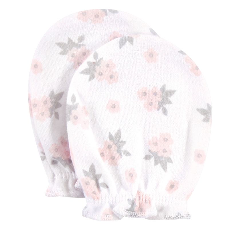 Luvable Friends Baby Cotton Scratch Mittens 4pk, Owl, One Size