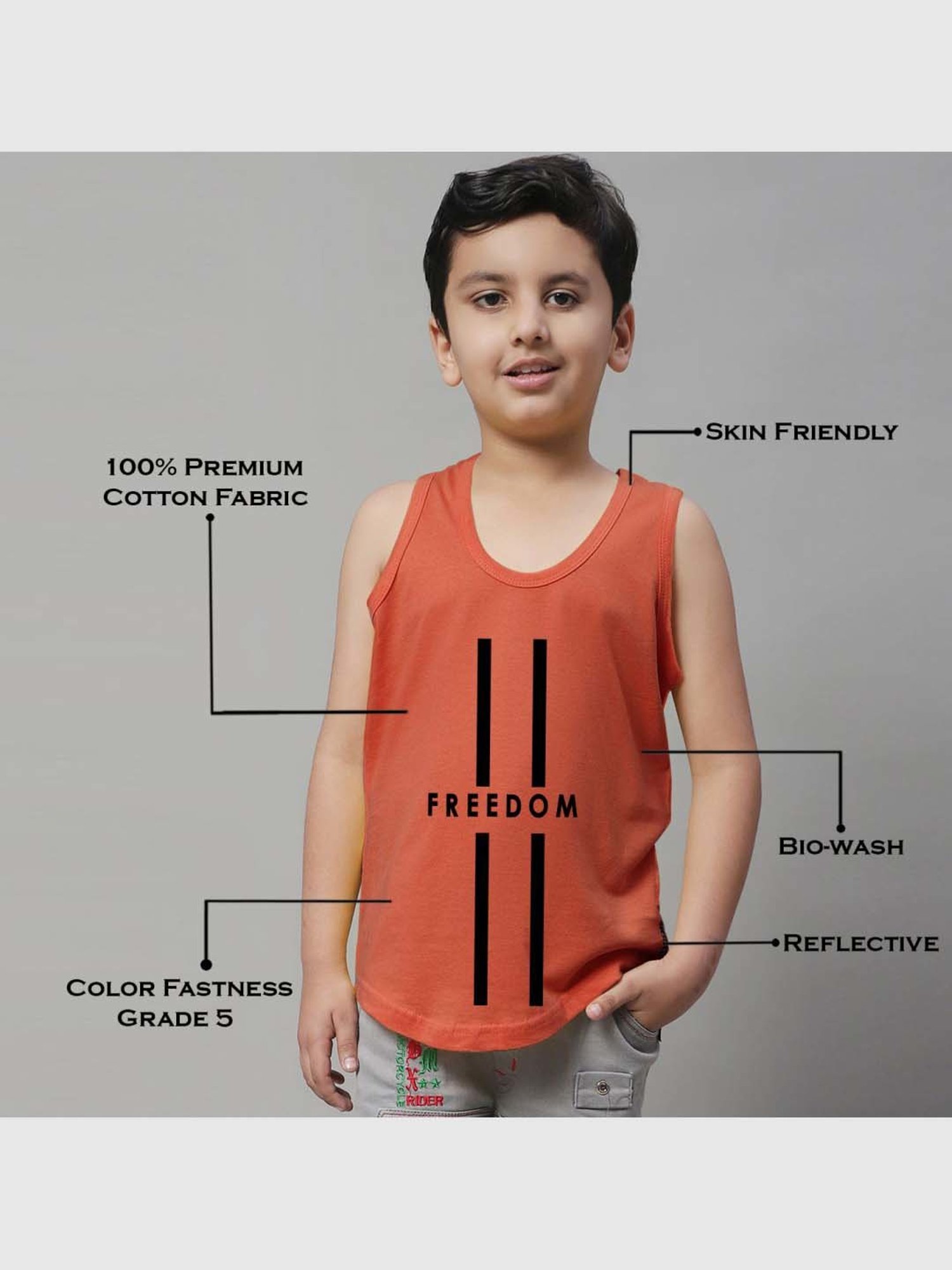 Palm Tree Kids White Printed Vest