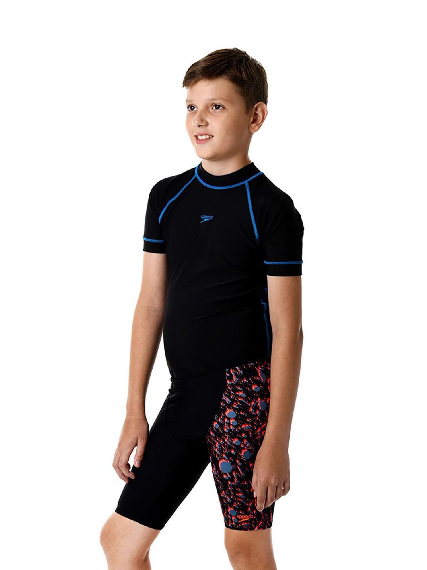 Speedo Kids Black Printed Jammer