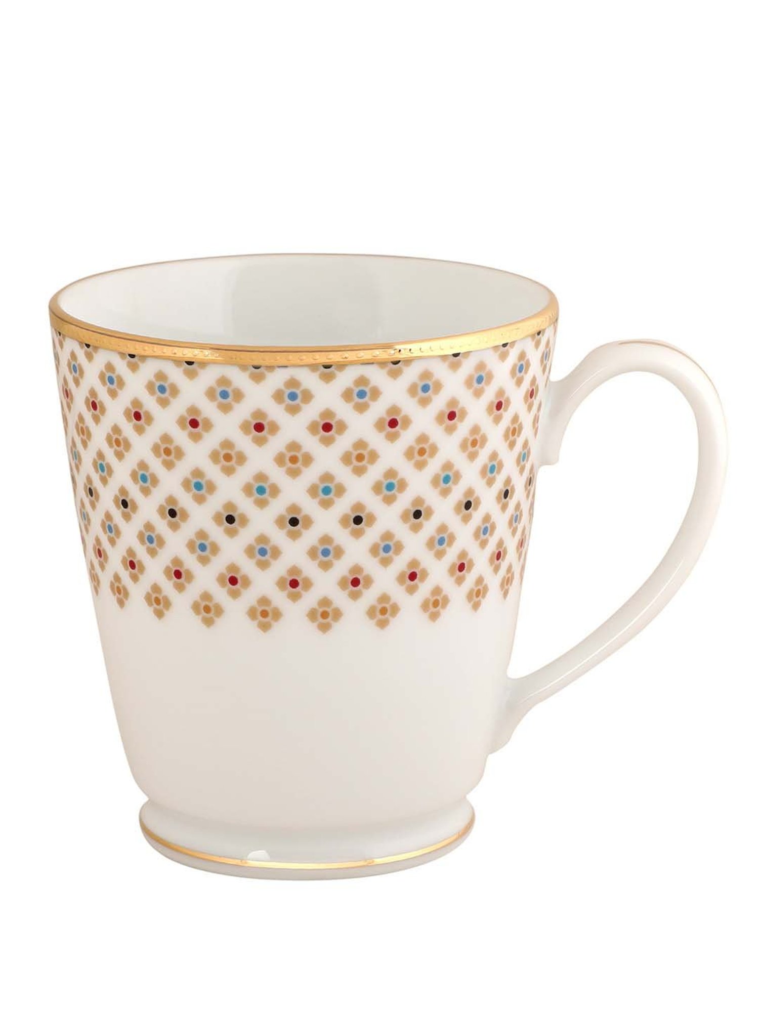NORITAKE Hearth Multicolor Porcelain PETITE FLEUR Milk Mug (0.37 L) - Set of 1