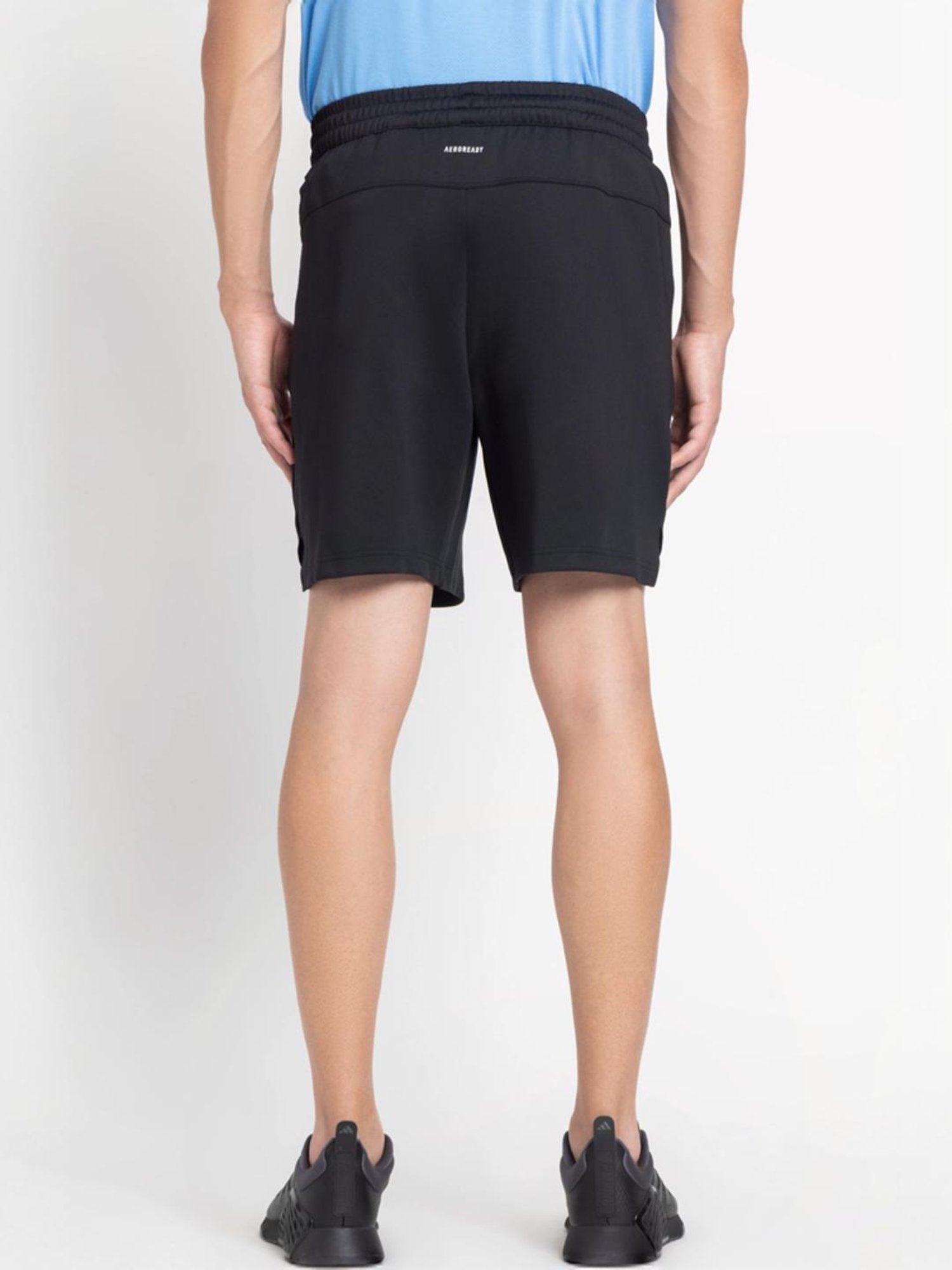 Adidas Black Regular Fit Printed Sports Shorts