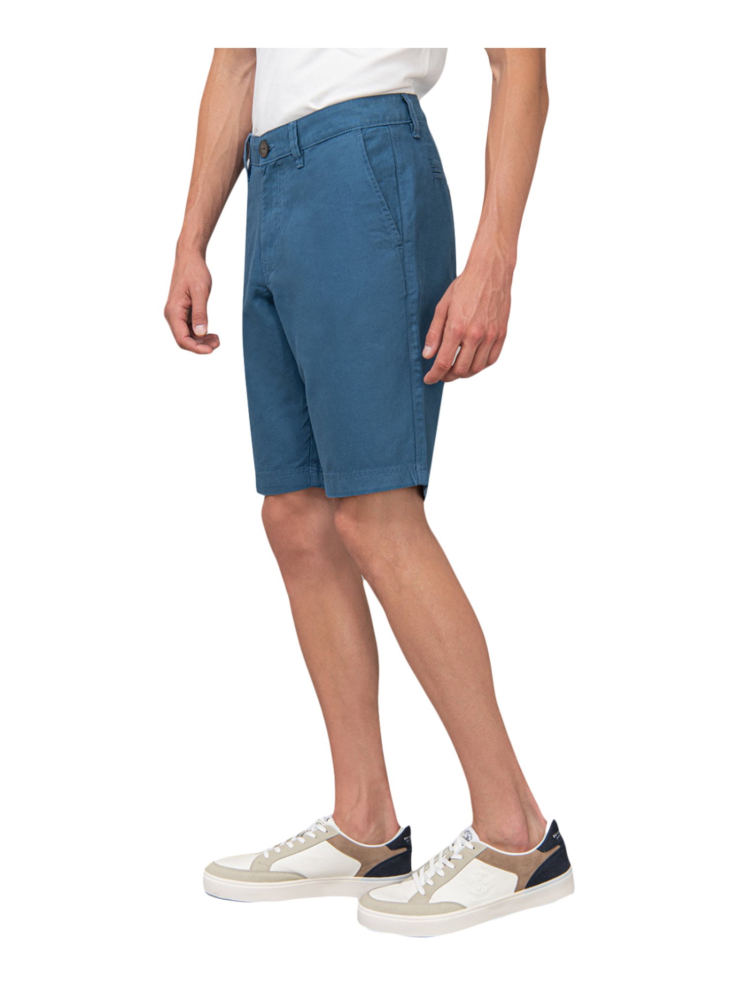 Beverly Hills Polo Club Blue Cotton Regular Fit Shorts