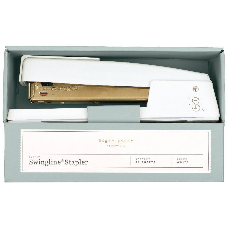 20 Sheet Capacity Stapler White/Gold - Sugar Paper™