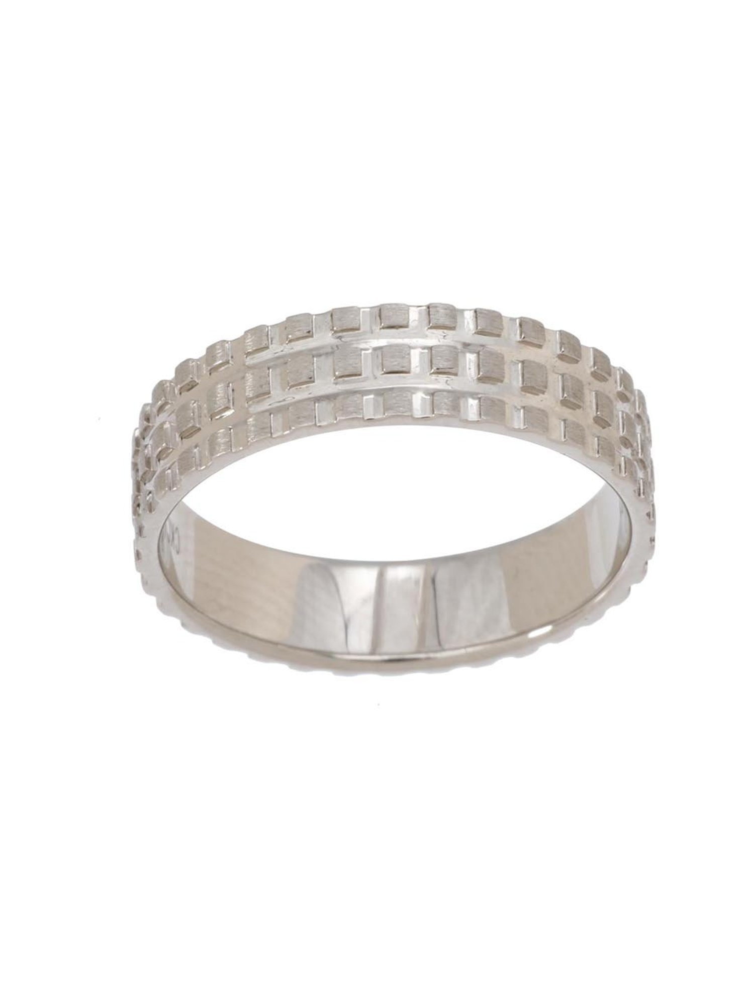 Joyalukkas Polished Extravagant Men's Platinum Ring