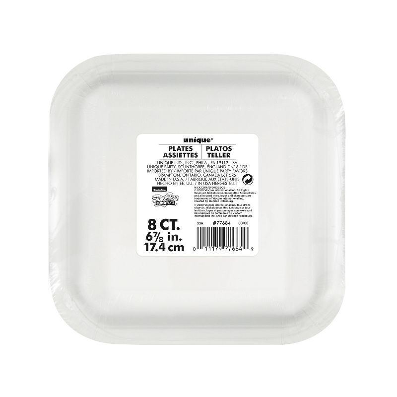 SpongeBob SquarePants 7" 8ct Party Paper Plates