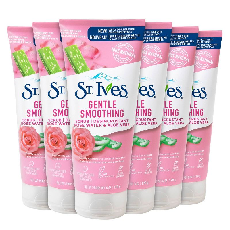 St. Ives Rosewater and Aloe Facial Scrub - 6pk/6oz each