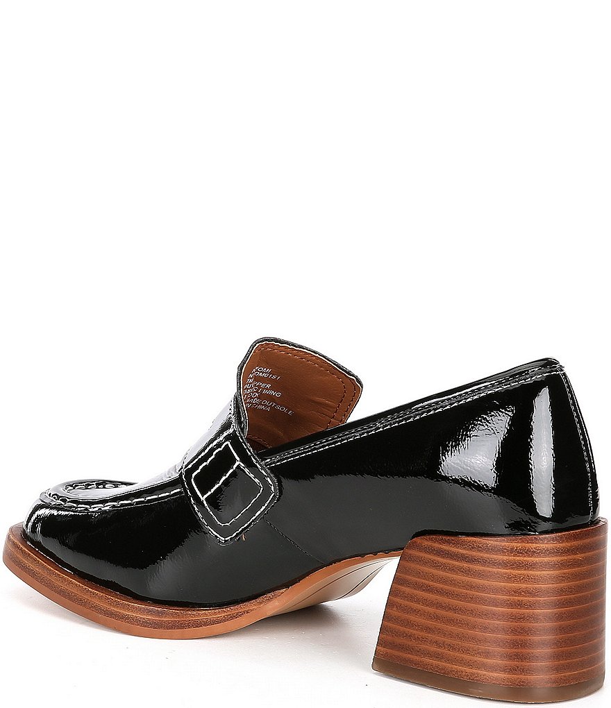 DKNY Eli Leather Logo Hardware Strap Loafers