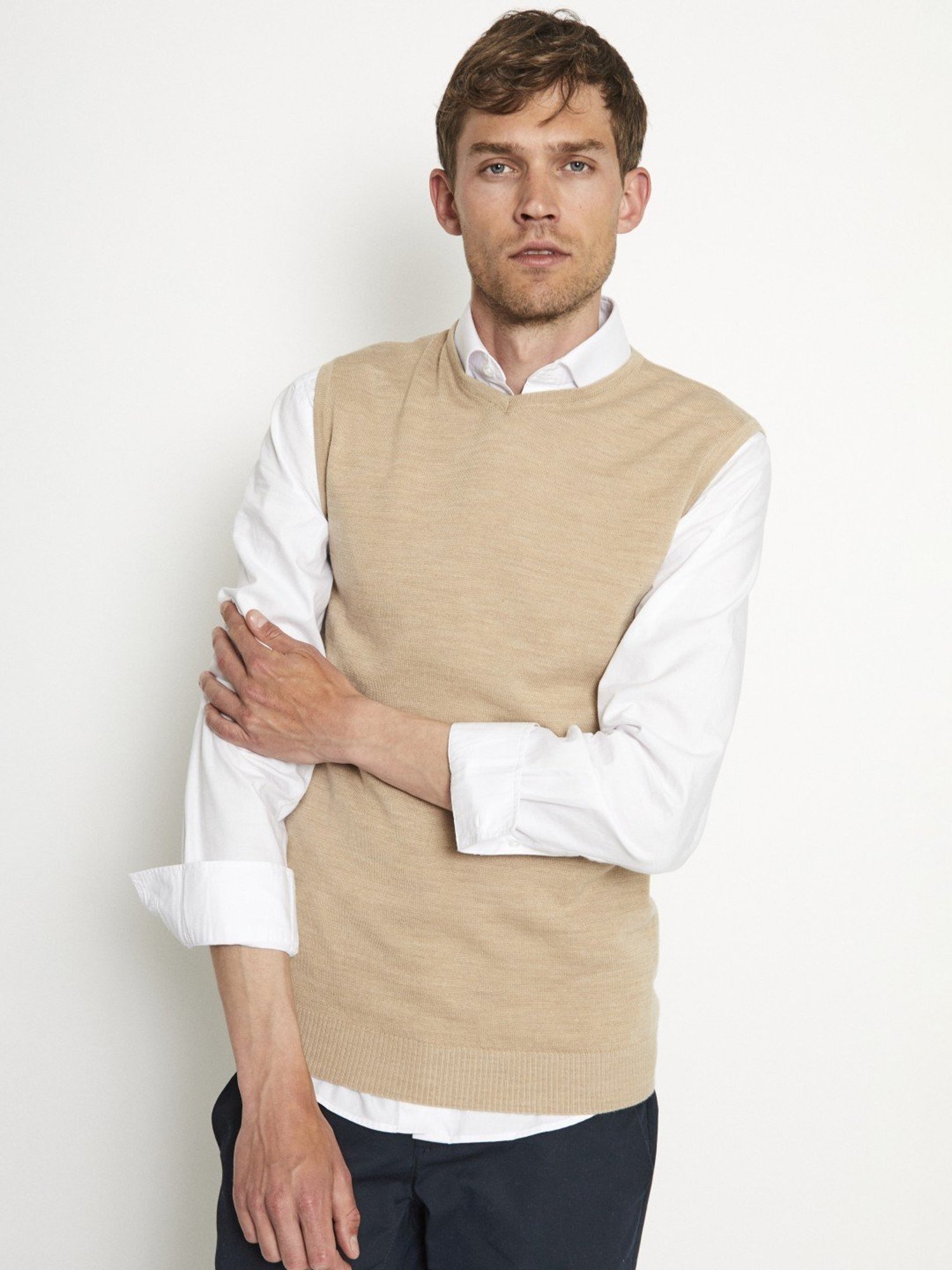 Bruun & Stengade Beige Regular Fit Sweater