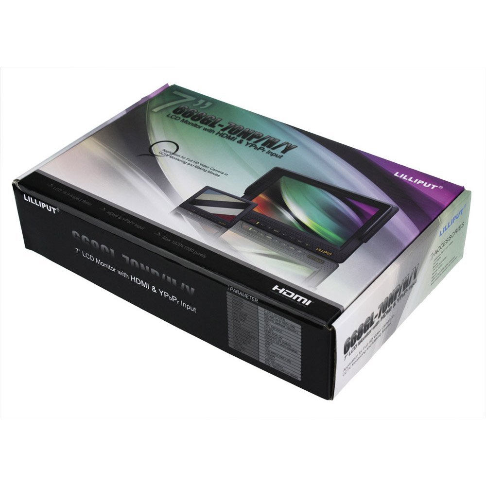 Lilliput 7-inch LCD monitor with HDMI, YPbPr interface, dedicated high-definition video camera