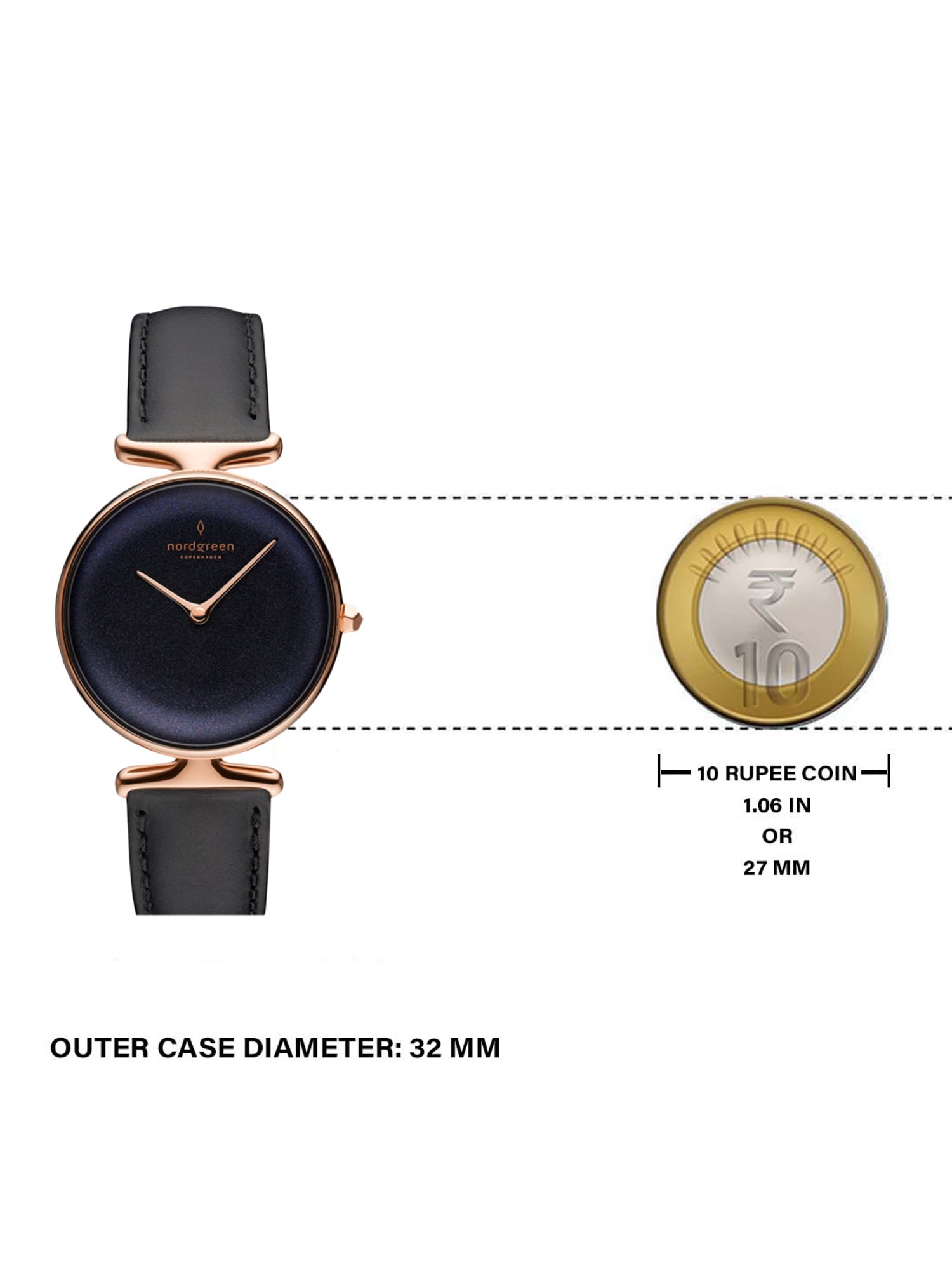 Nordgreen UN32RGLEBLRB Unika Analog Watch for Women