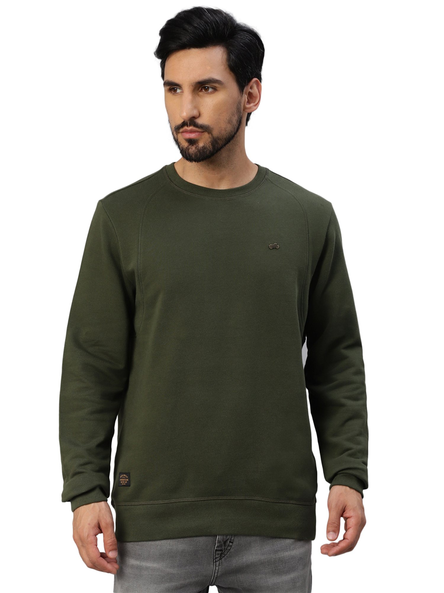 Royal Enfield Dark Olive Regular Fit Sweatshirt