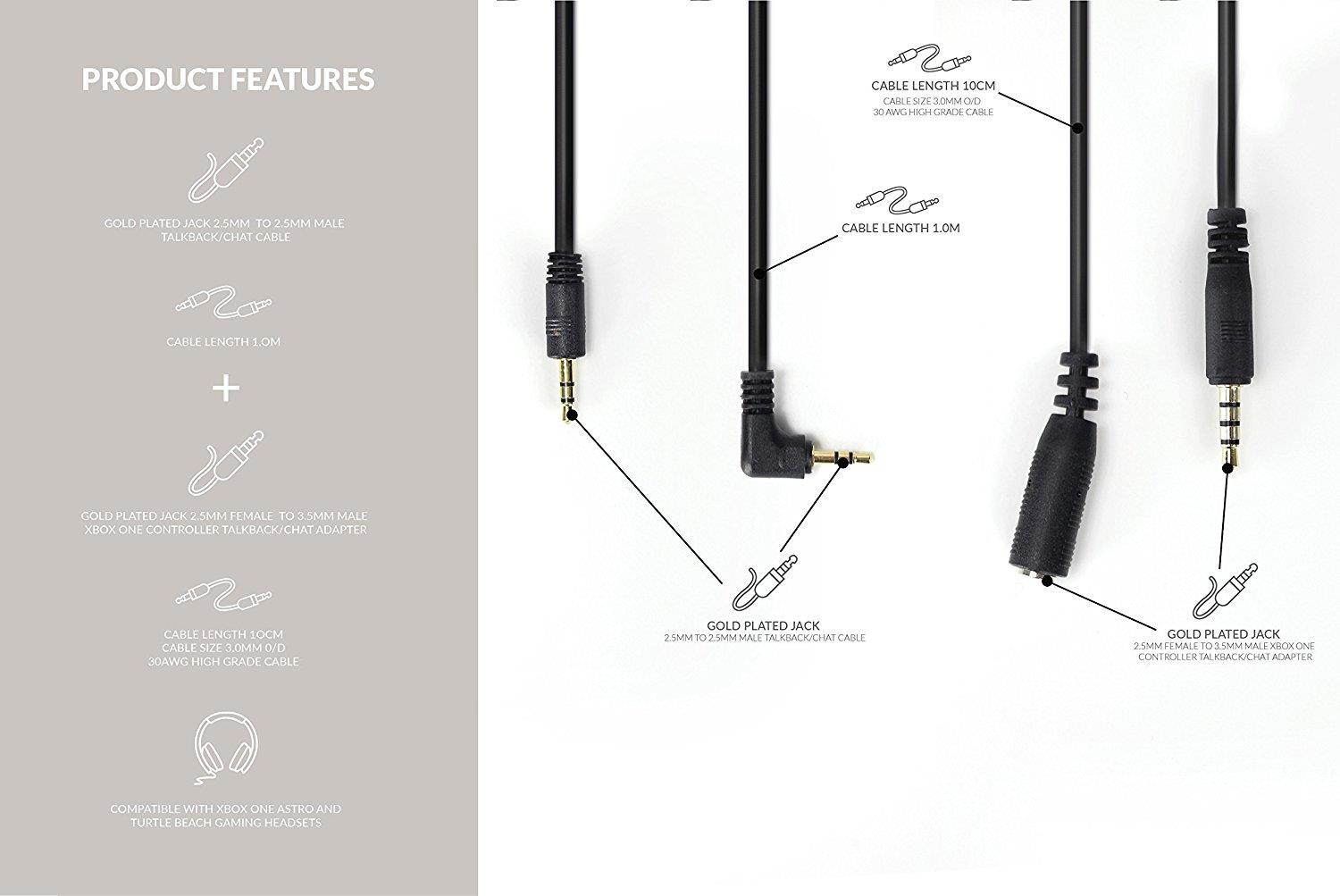 Xbox Astro Talkback Chat Adapter Set - Chat Adapter & Talkback Cable