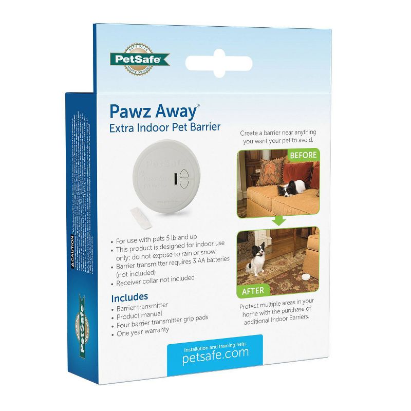 PetSafe Pawz Away Extra Indoor Adjustable Pet Barrier Transmitter - White