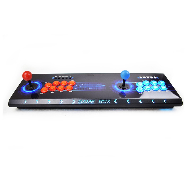 Pandorabox 3D 1GB RAM 64GB ROM 4018 Games WIFI Arcade Game Controller Retro TV Fight Stick Joystick Console for PS Windows Linux PC Android-AU Plug/With Light