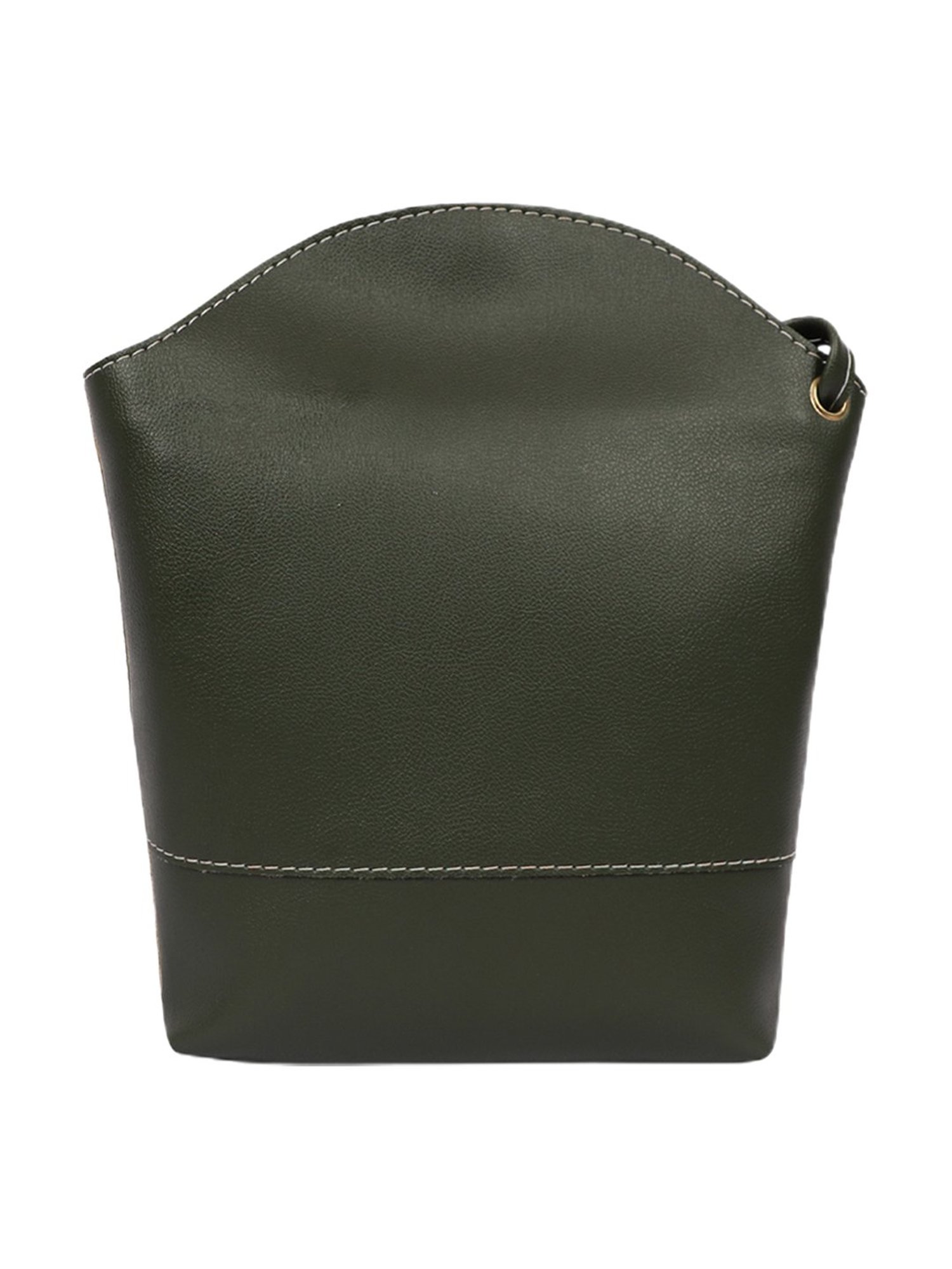 Bagsy Malone Green Solid Medium Handbag