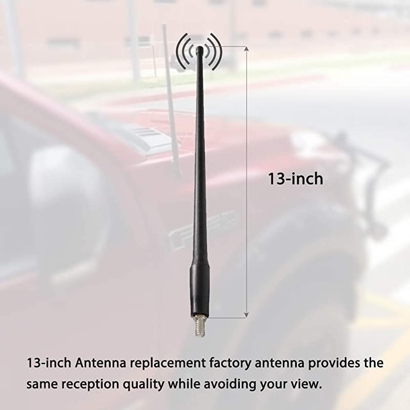 Radio Antenna 13inch for 20072018 Jeep Wrangler JK JL Replaces A1JJEP175064351AB Flexible Rubber Antenna