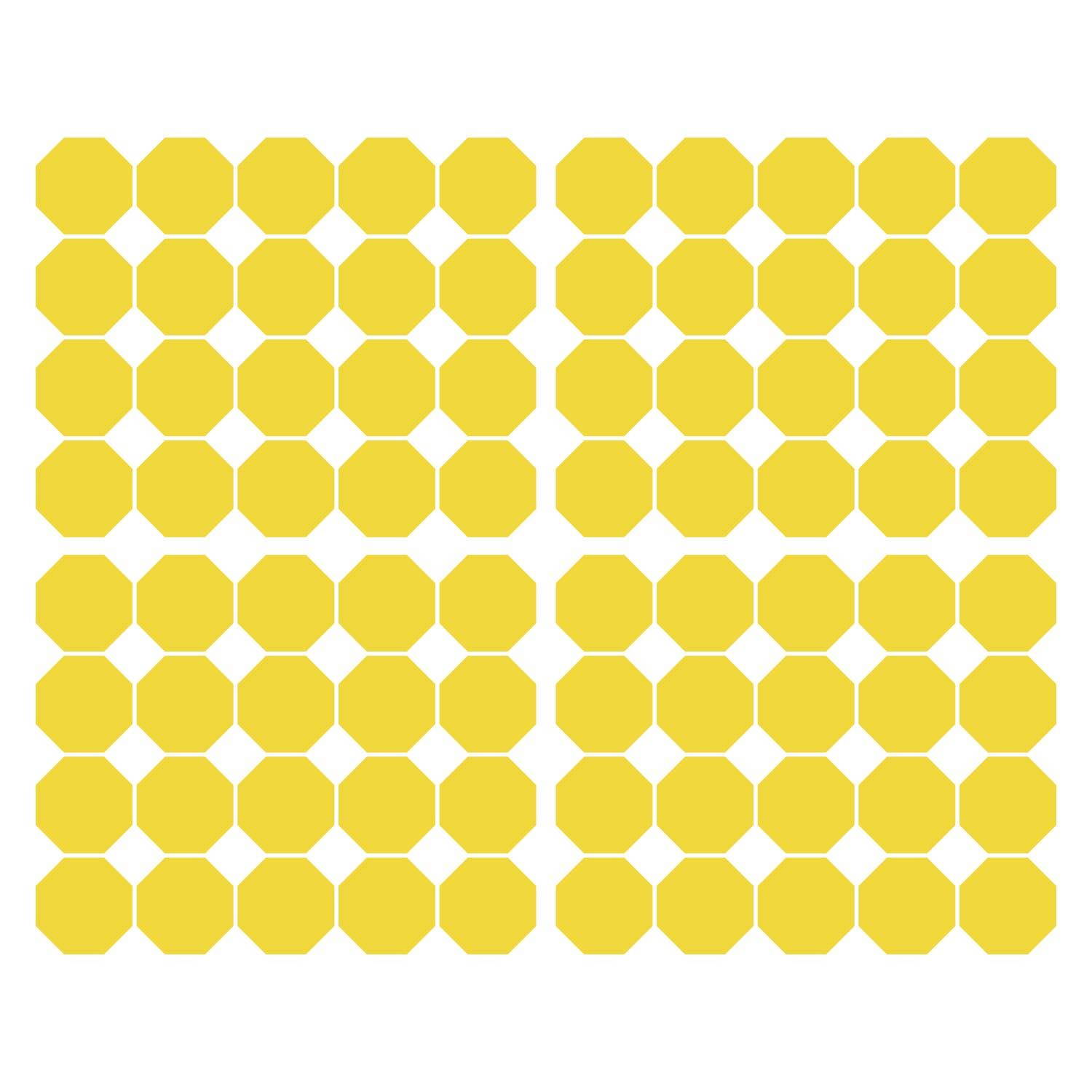 LiteMark 3.5 Inch Black Removable Octagon Decals - Pack of 18