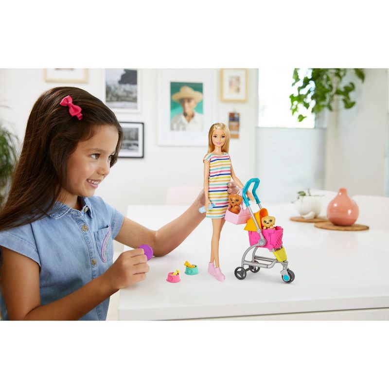 Barbie Stroll 'N Play Pups Doll Playset