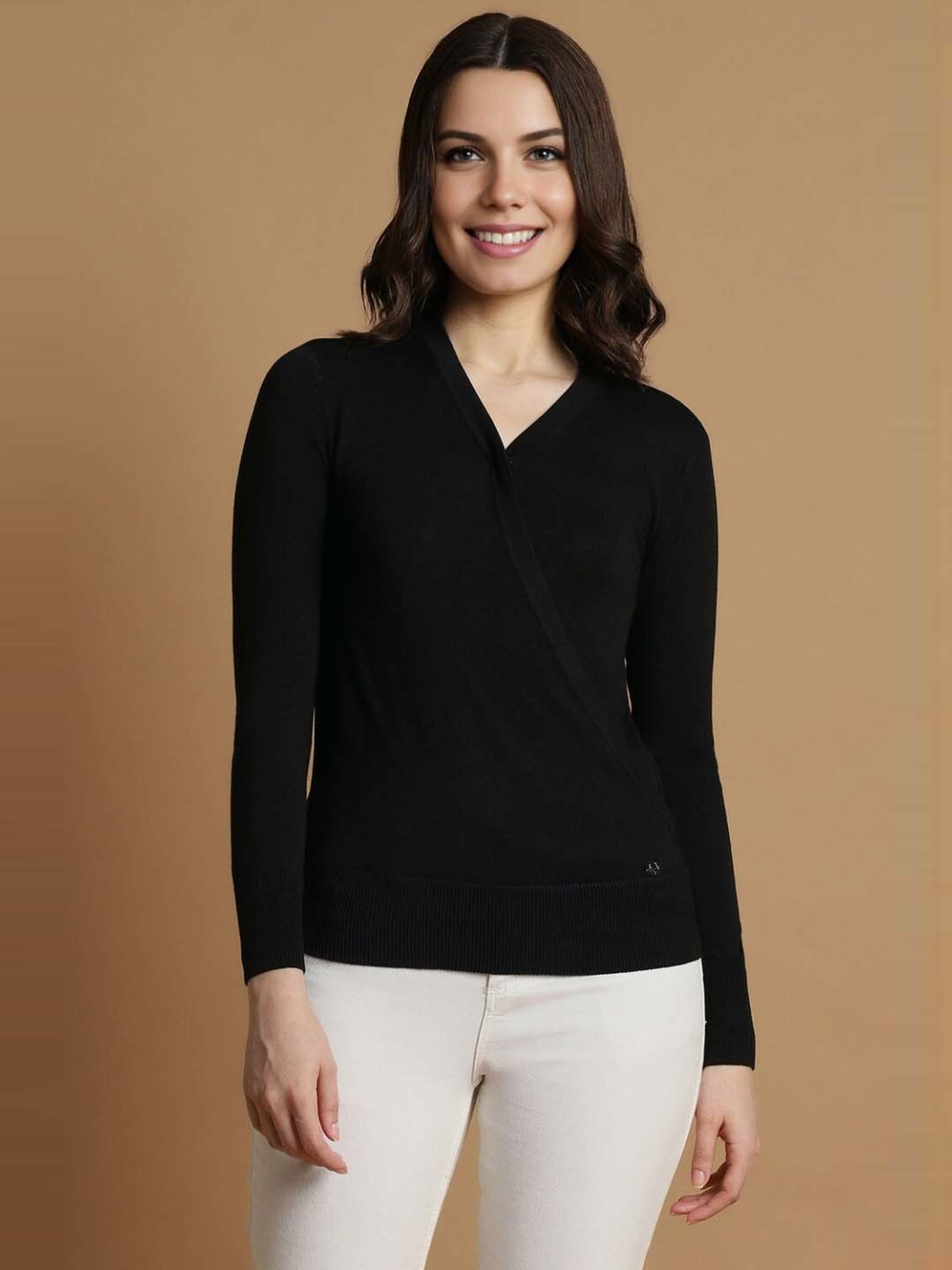 Allen Solly Black Regular Fit Top