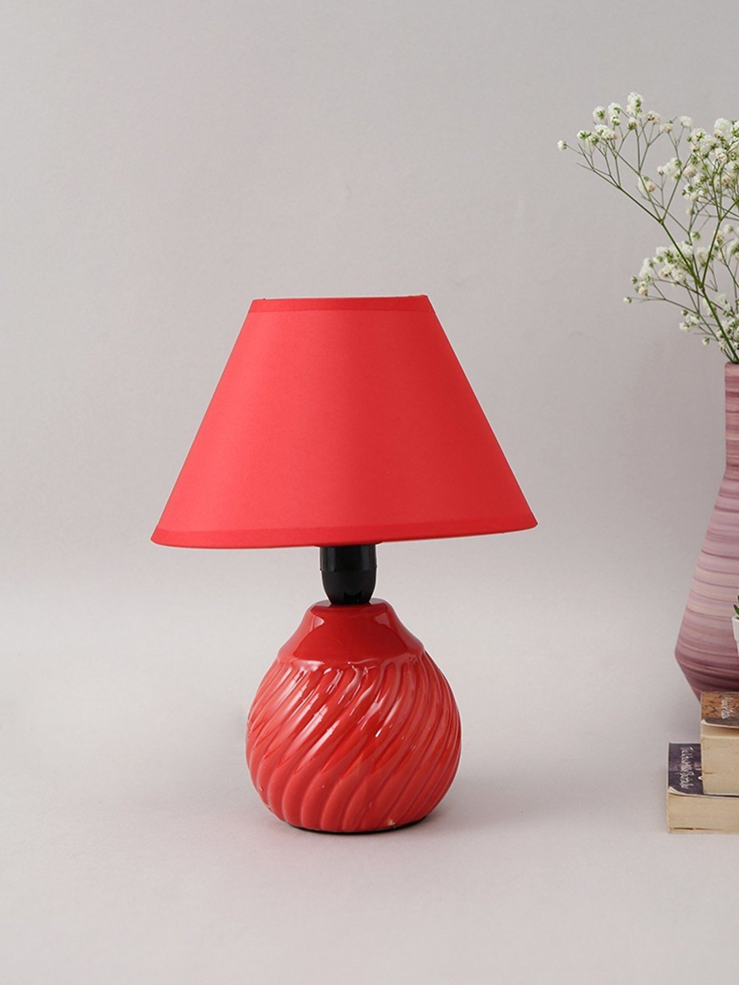 Tayhaa Red Ceramic Lamps