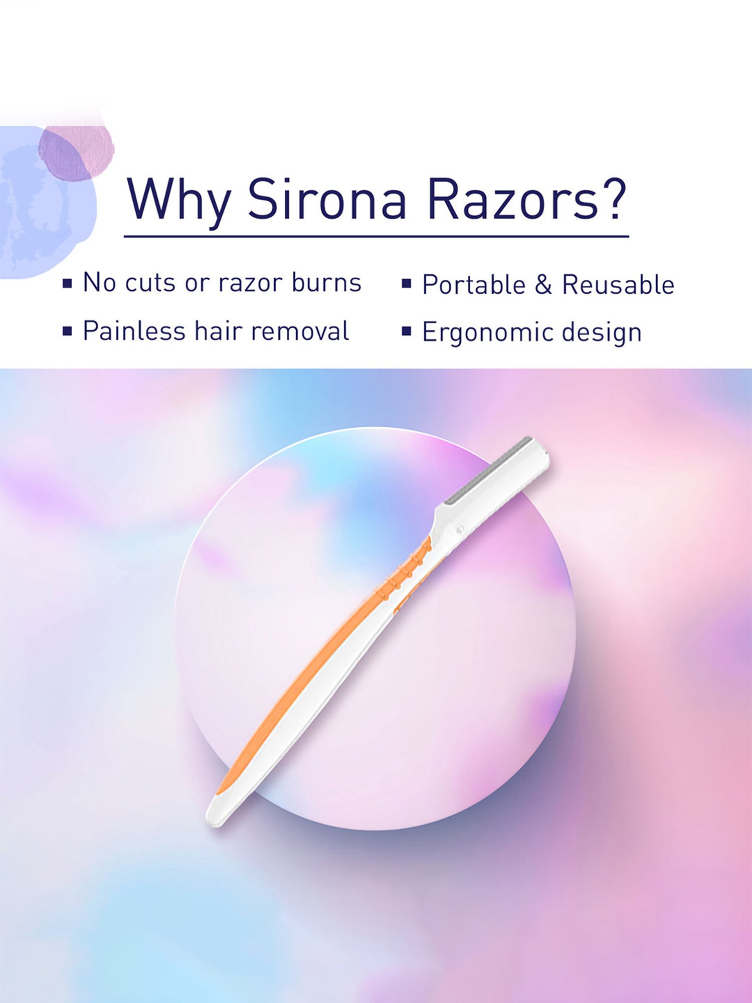 FEATHER Flamingo Eyebrow, Face, Nape Razor - 3 Piece - 150 gm