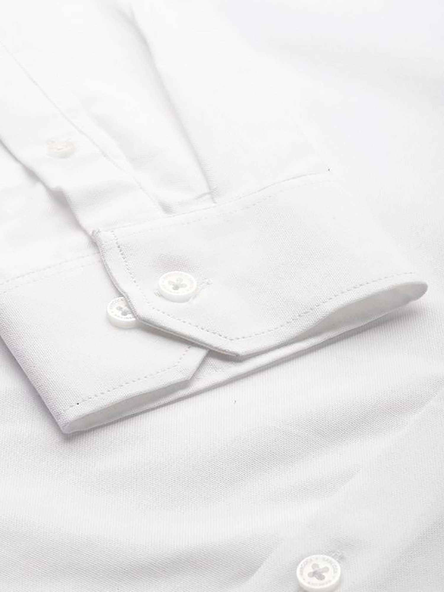 Hancock White Slim Fit Solid Shirts