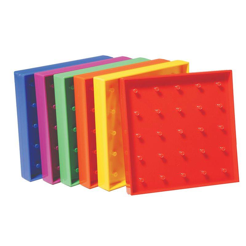 Learning Advantage 5In Plastic Geoboards 5X5 Pin Array 7728
