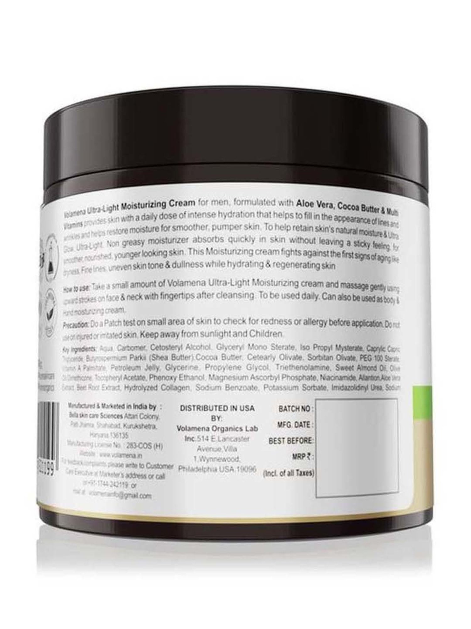 Volamena Ultra-light Moisturizing Cream for Men - 100 ml