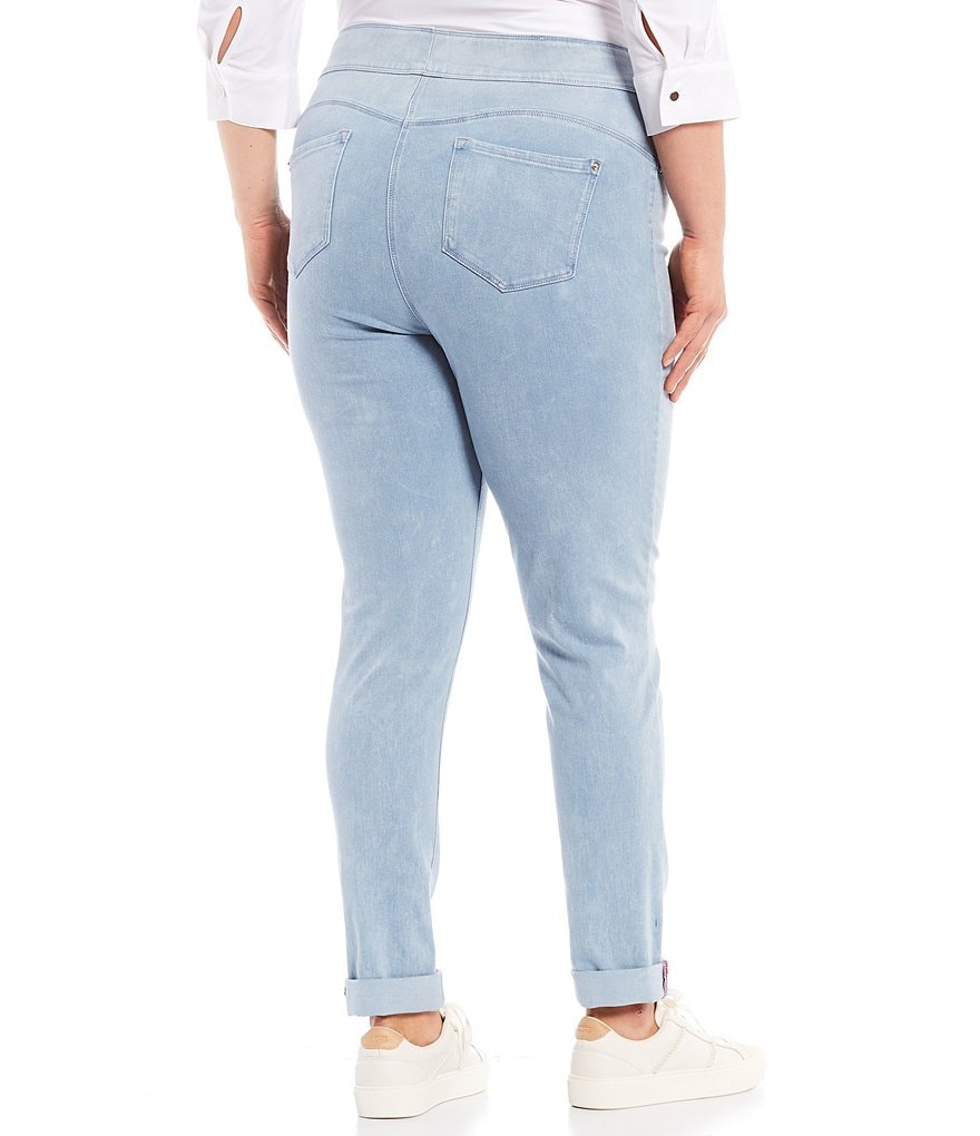 Slim Factor by Investments Plus Size Classic Waist Denim Skinny Cuff Legging