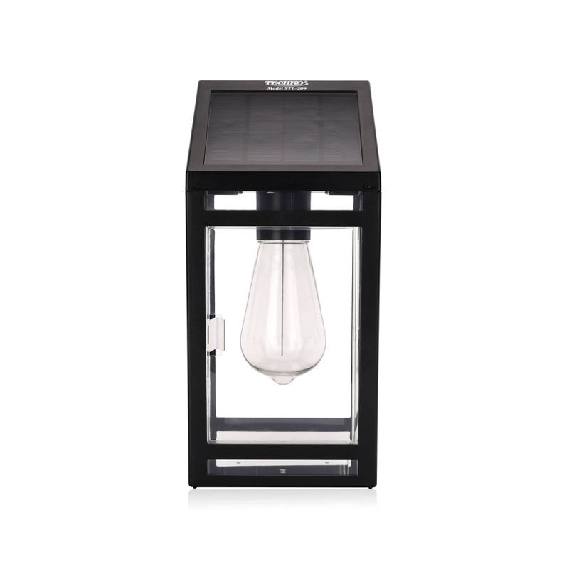 10.47" LED Solar Wall Outdoor Lantern Amber/White - Techko Maid