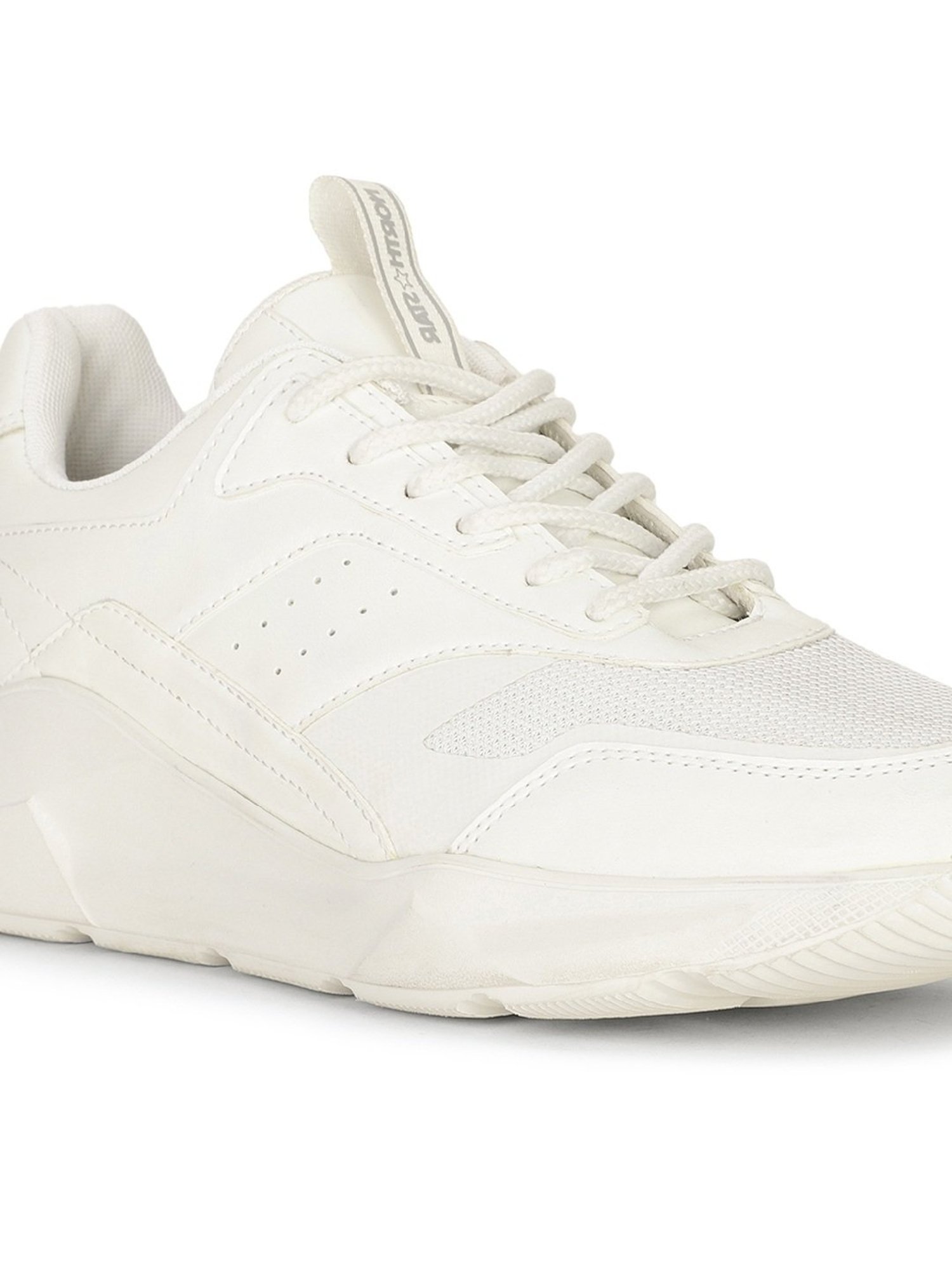 North Star by Bata Men's White Running Shoes