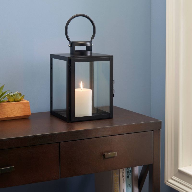 11" Huntington Metal Outdoor Lantern Black - Smart Living