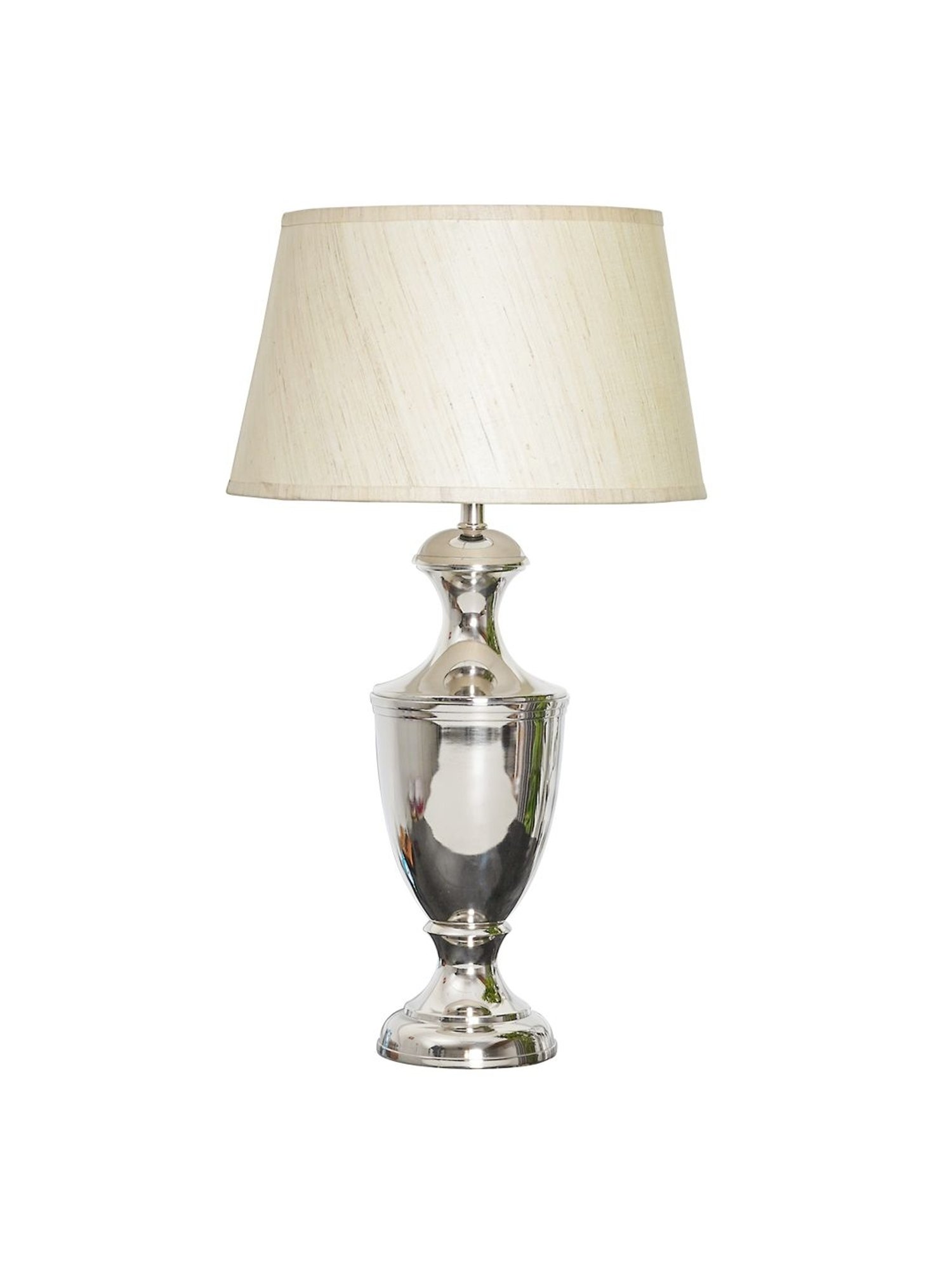 Kapoor Lamp Shades Chrome & White Metal Table Lamp