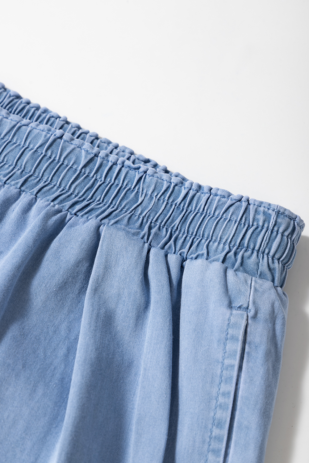 Dark Blue Plus Size Stitching Washed Flare Jeans