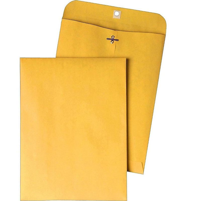 Quality Park Clasp Envelope 9 x 12 32lb Brown Kraft 100/Box 37790