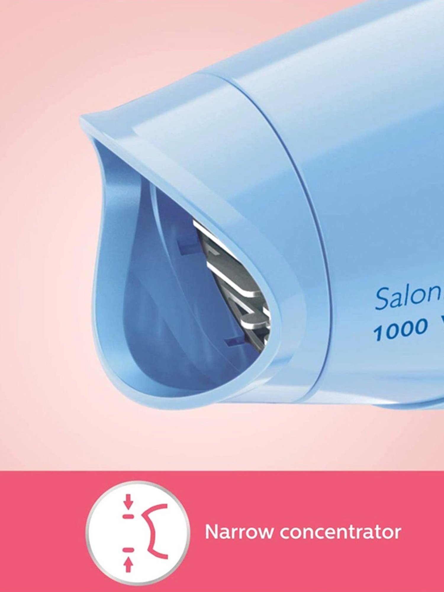 Staunch SHD2011 1600W Compact and Foldable Hair Dryer (White and Pink)