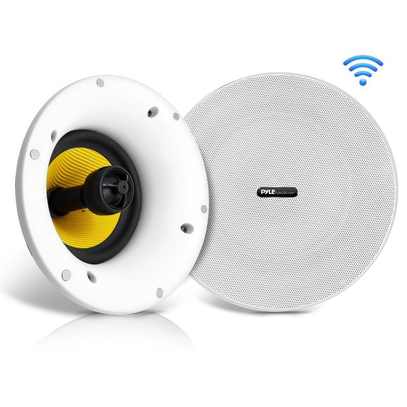 Pyle Audio 6.5 Inch 2 Way 270 Watt Home Garage Flush Ceiling/Wall Mount Wireless WiFi Bluetooth Speaker Sound System, Pair