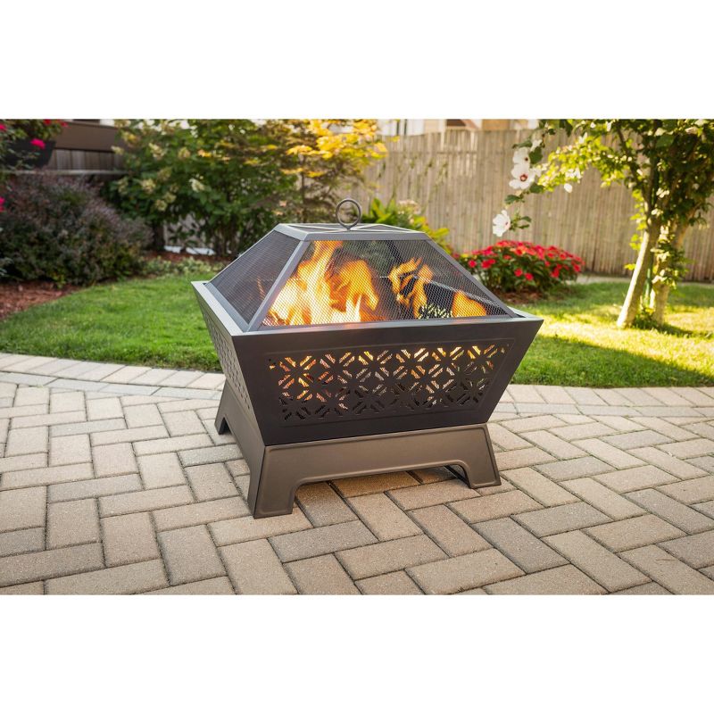 Calipso 26" Square Wood Burning Fire Pit - Pleasant Hearth