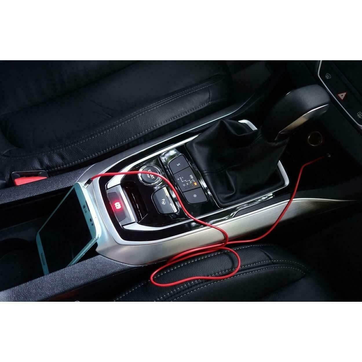 3.5mm Male to 3.5mm Male Aux Cable Cord Car Audio Headphone Jack Red