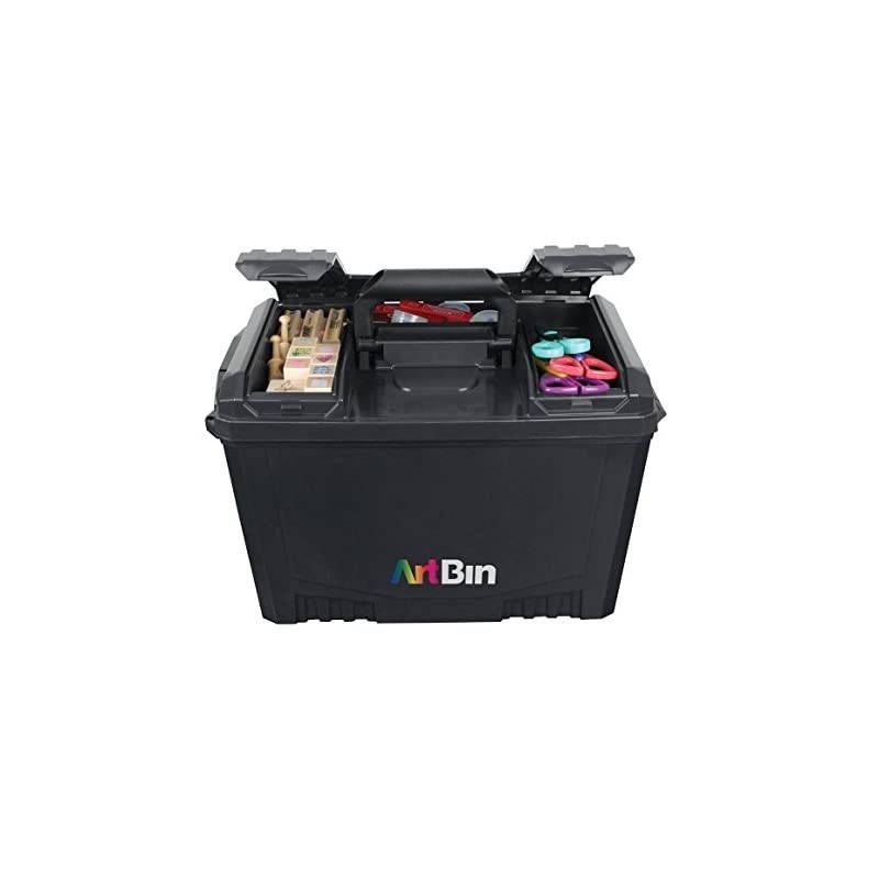 6917AB Sidekick XL Carrying, Portable Art & Craft Organizer with Handle, [1] Plastic Storage Case, Black, X-Large