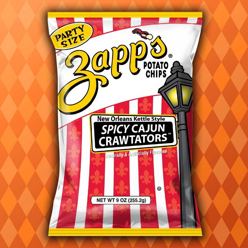 Zapp's New Orleans Kettle Style Spicy Cajun Crawtators Potato Chips - 9oz