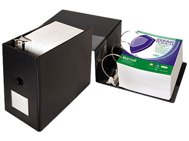 Samsill Clean Touch Antimicrobial Locking D-Ring Binder 11 x 8 1/2 6" Cap Black
