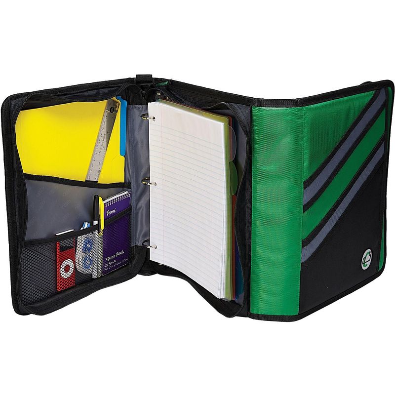 Case it Z-176 1 1/2 Black 2-in-1 Zipper Binder 