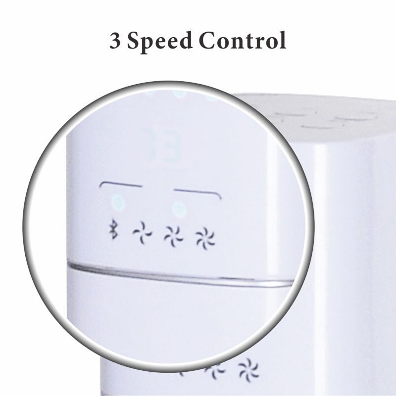 Optimus 48 Inch Pedestal Tower Fan with Remote Control, Bluetooth and LED