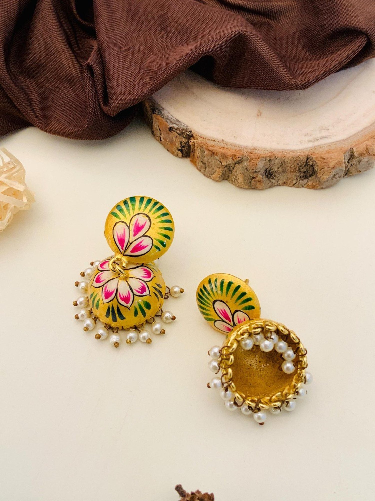 Abdesigns Classic Gold-Plated Jhumki Earrings