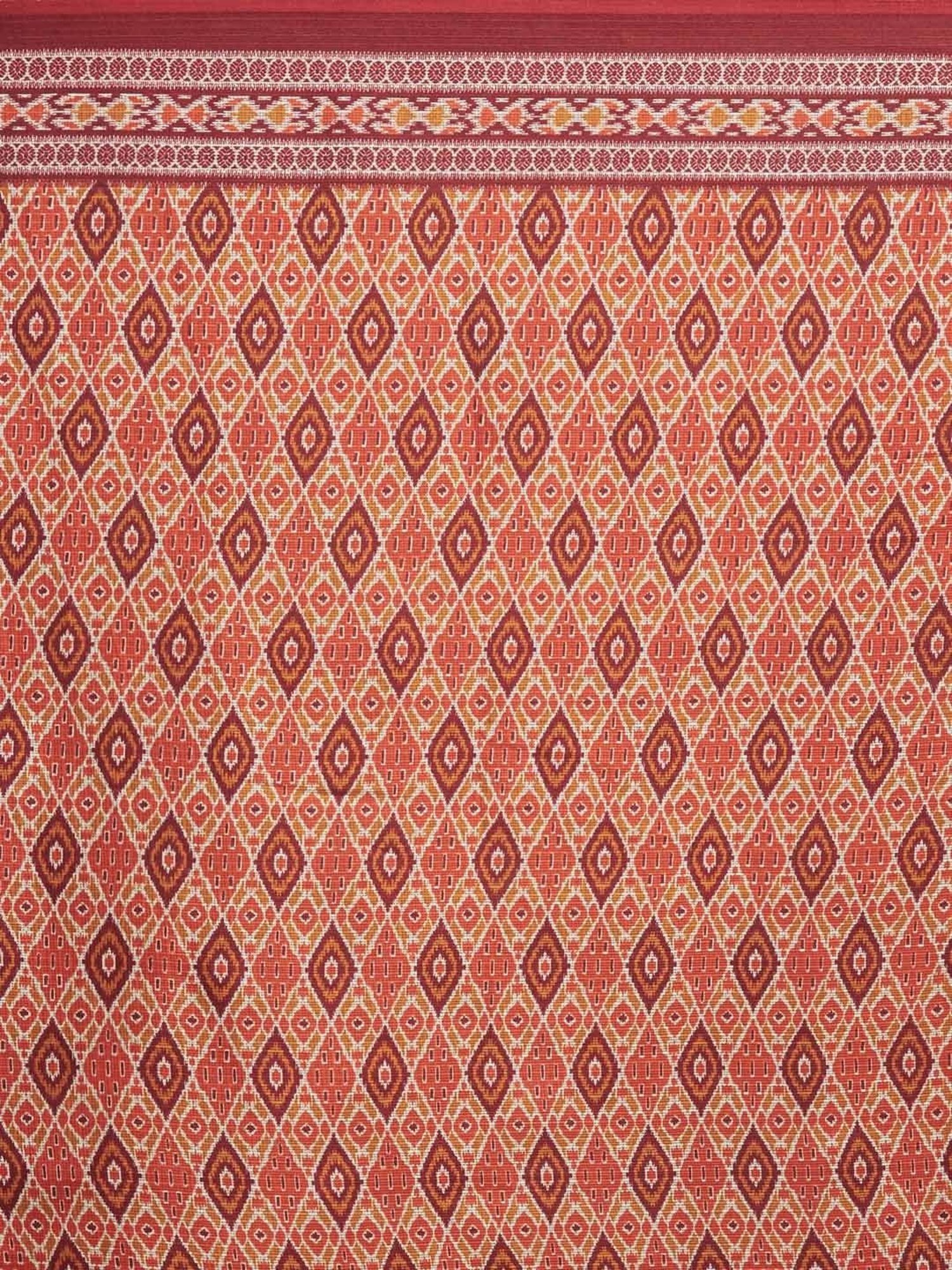 Vaamsi Maroon Printed Saree With Unstitched Blouse